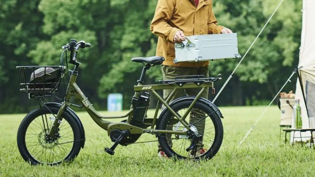 自転車キャンプにぴったりの『ログ ワゴンe』はバツグンの積載量とパワフルアシストが魅力!